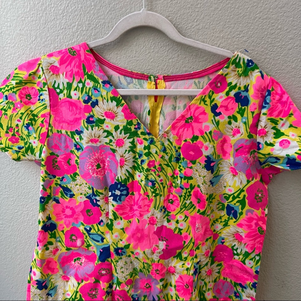 Vintage 1960 Handmade Mod Shift Short Sleeve Flow… - image 6